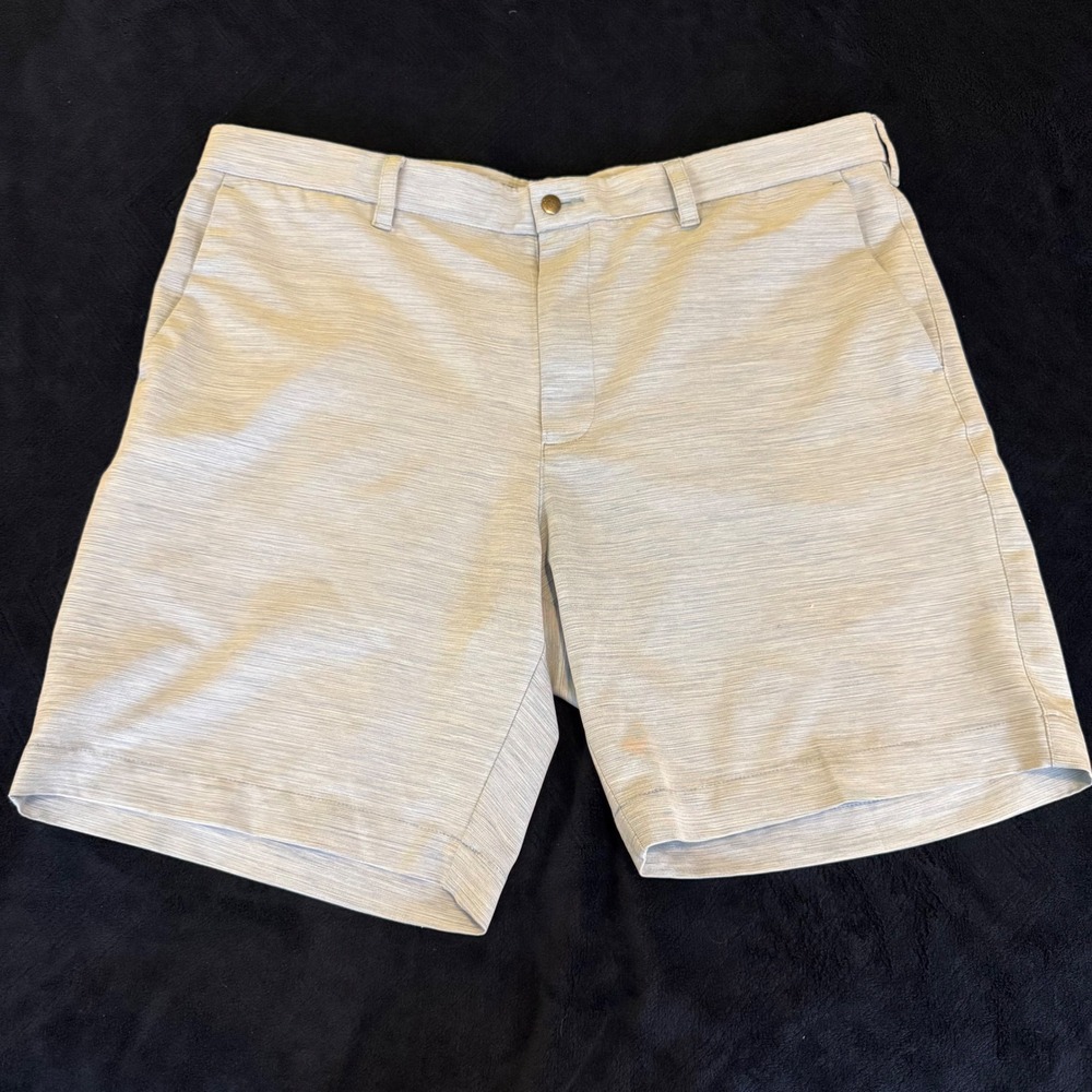 Callaway Mens Golf Shorts Gray Heather Performance Stretch Size 40 Flat Front